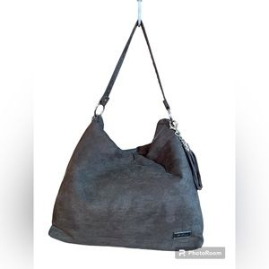 NWOT Bella Russo Women's Brown Fabric Lined Hobo Shoulder Handbag